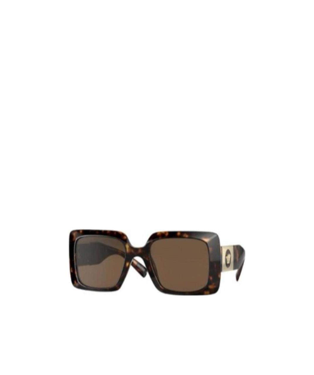 Versace Tortoiseshell-effect Square-neck Sunglasses In Green
