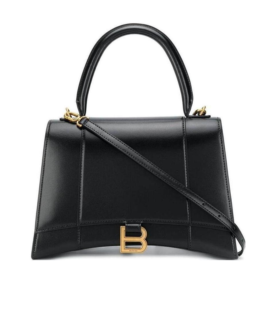 Balenciaga Medium Hourglass Tote Bag In Black