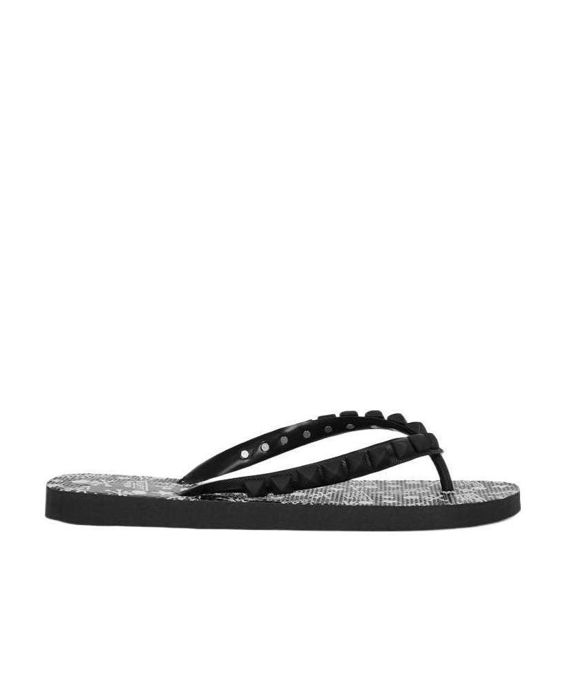 Philipp Plein Pattern Printing Flip-flops In Black