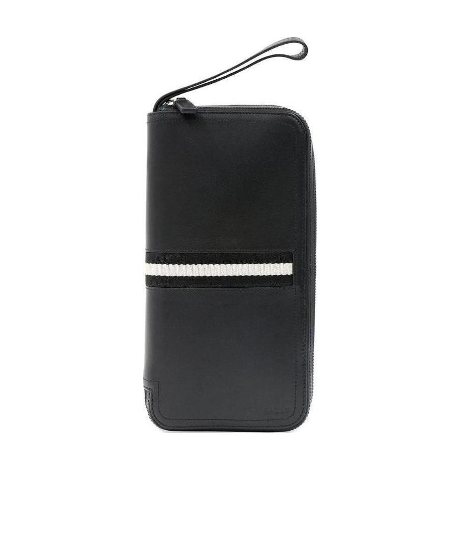 Shop Bally Zipper Wallet In Black