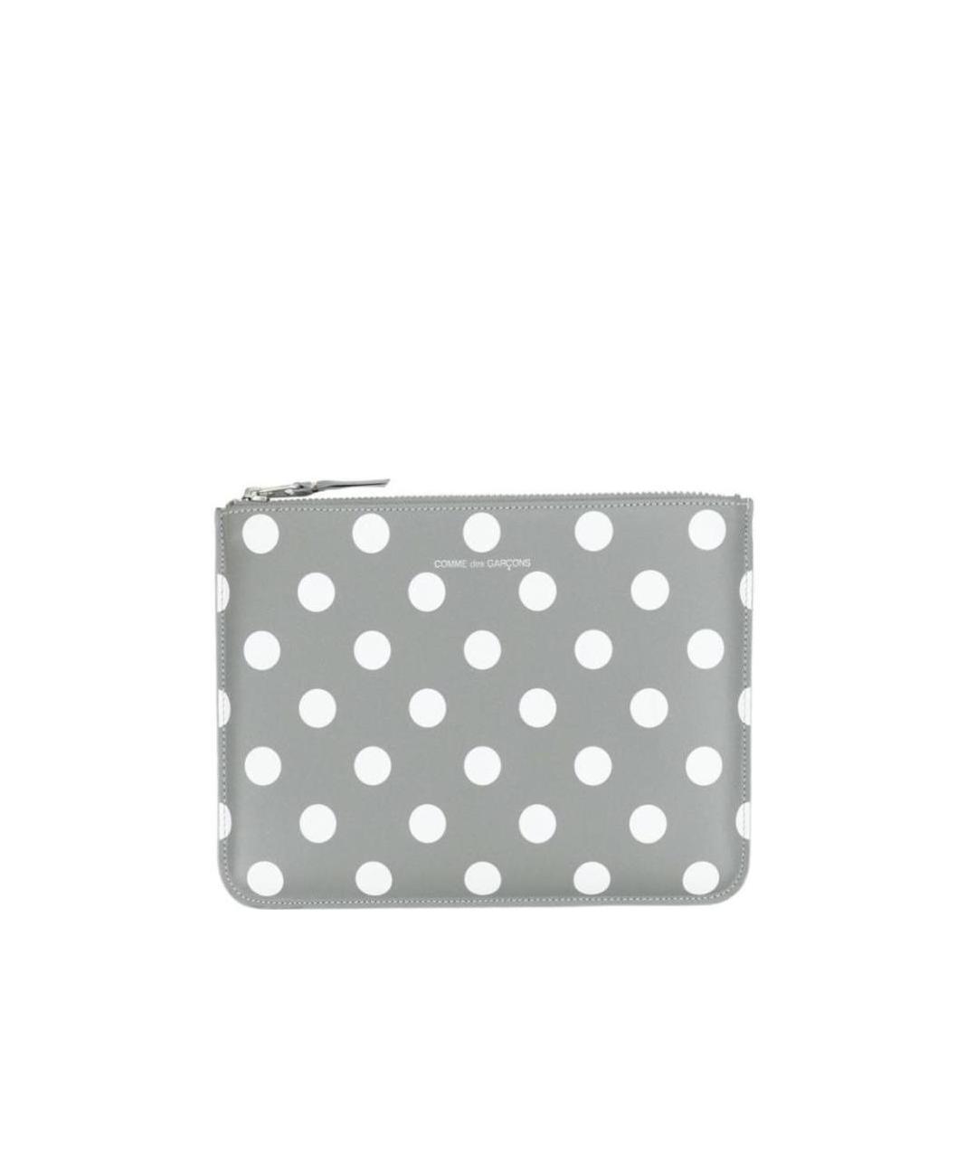 Comme Des Garçons Polka-dot Pouch In Gray