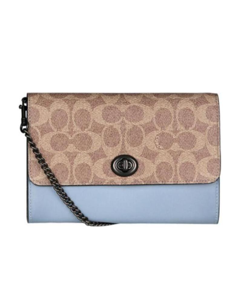 Shop Coach Flip Open And Close Single Shoulder Bag In Nude