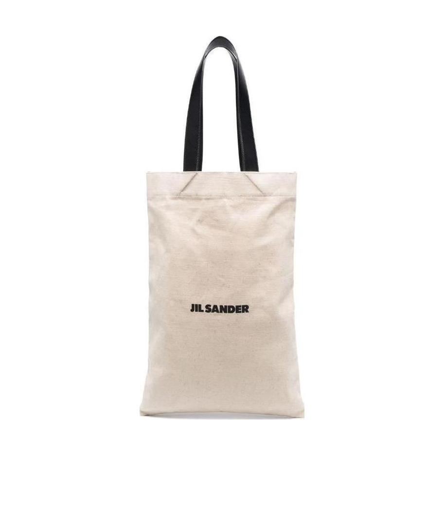 Jil Sander Large Flat Shopper Shoulder Bag In Nude