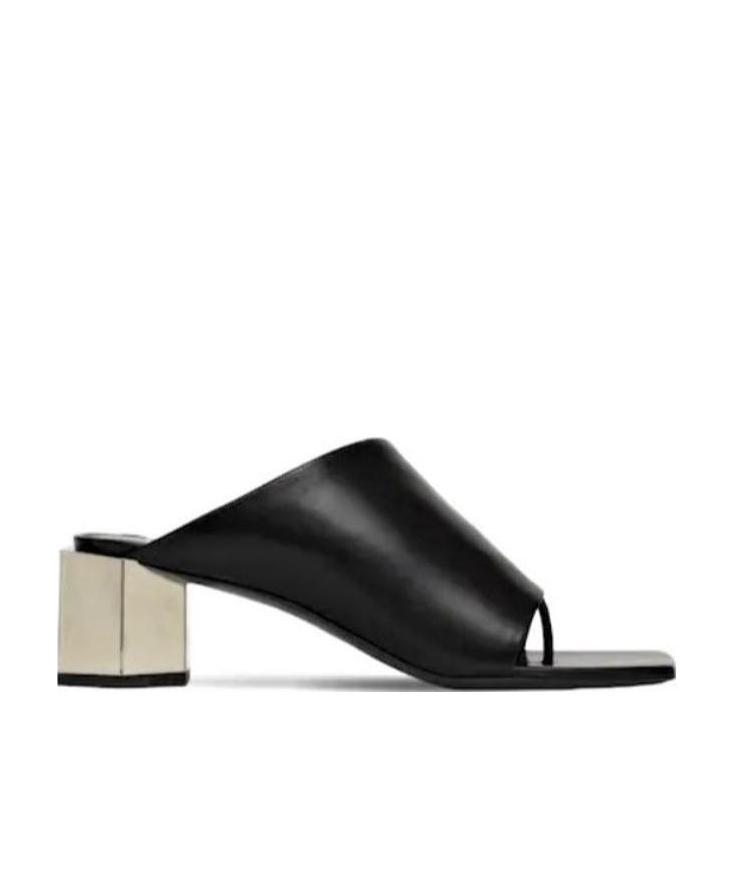 Off-white Hexnut Mules In Black In Black