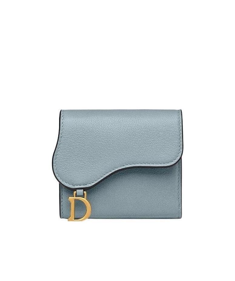 Dior Logo Wallet In Blue