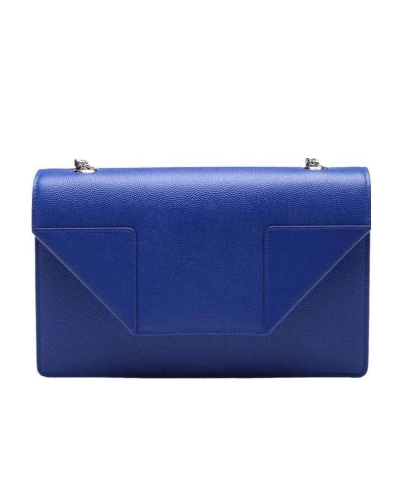Saint Laurent Logo Shoulder Bag In Blue