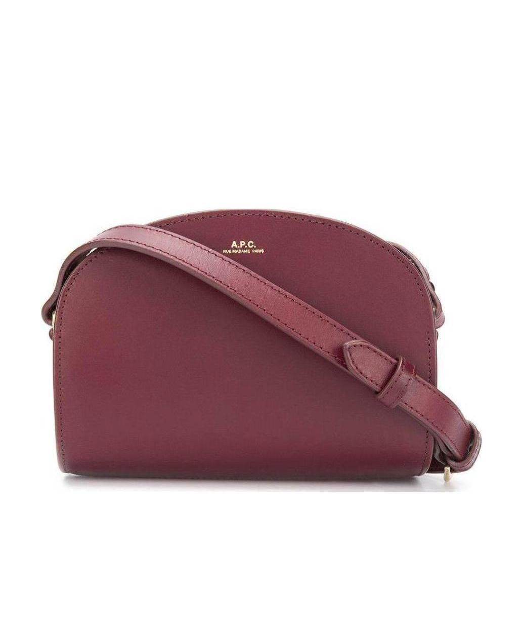 Apc Mini Demi-lune Shoulder Bag In Brown