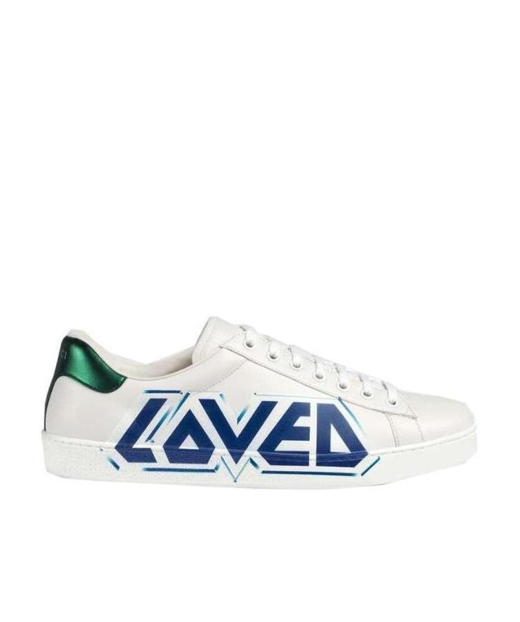 Gucci Ace Sneaker With Loved Print In White