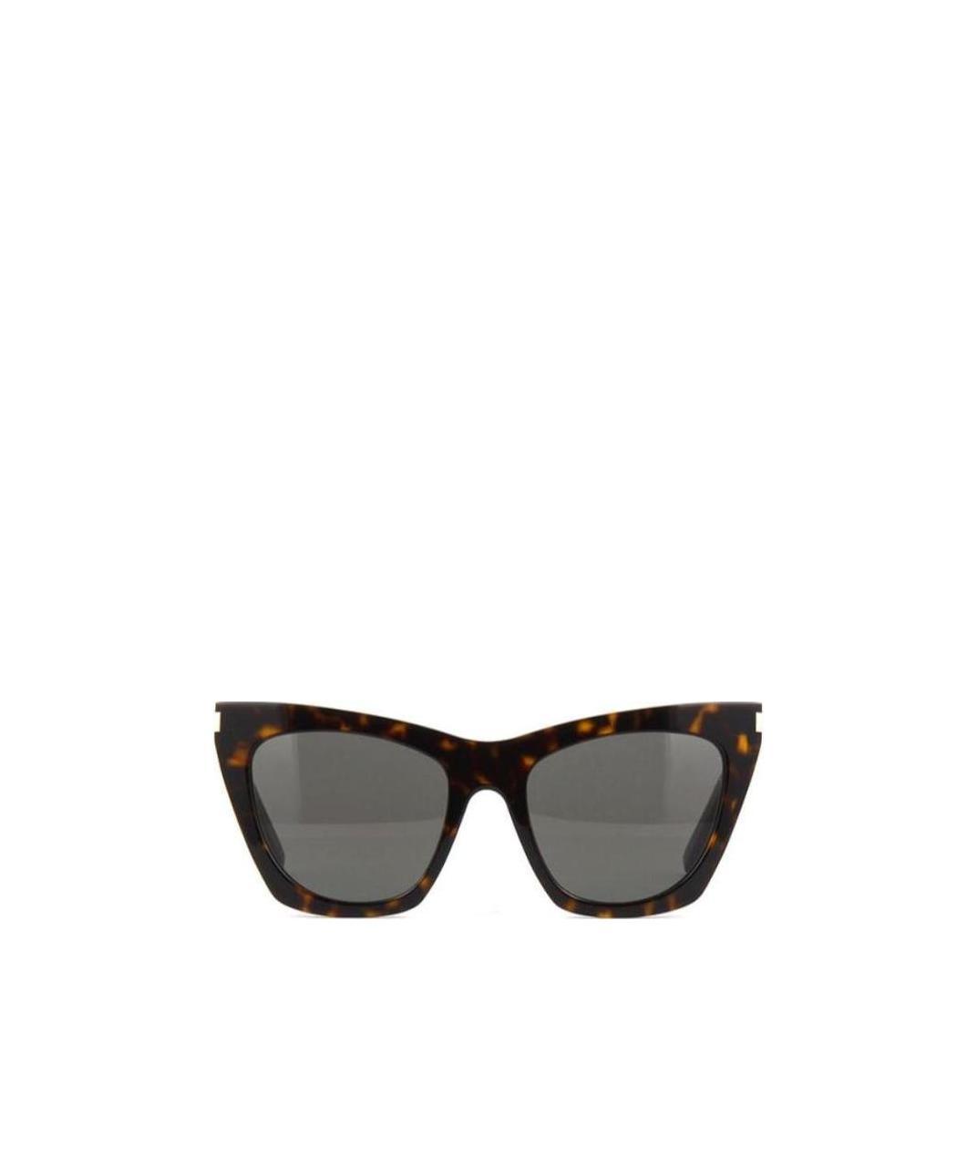 Saint Laurent Womens Brown Sl214 Kate Cat-eye-frame Acetate Sunglasses In Black