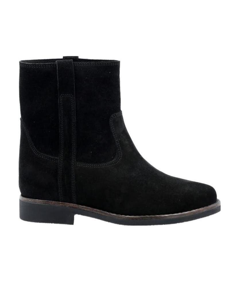 Shop Isabel Marant Round-toe Ankle Boots In Black