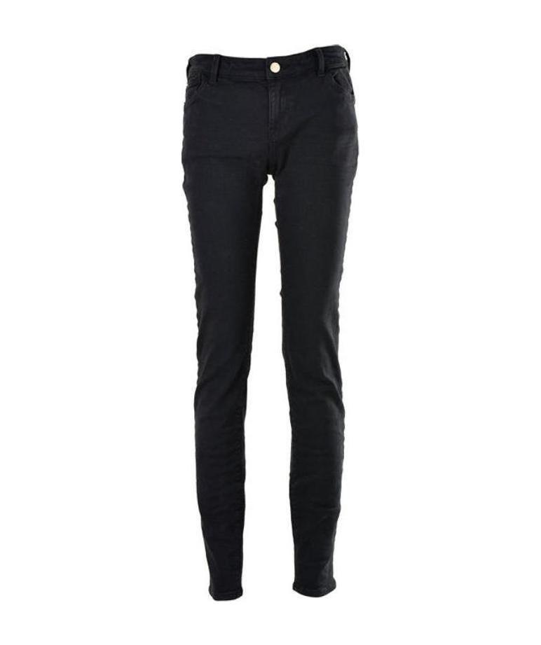 Shop Emporio Armani Middle Waist Jeans In Black