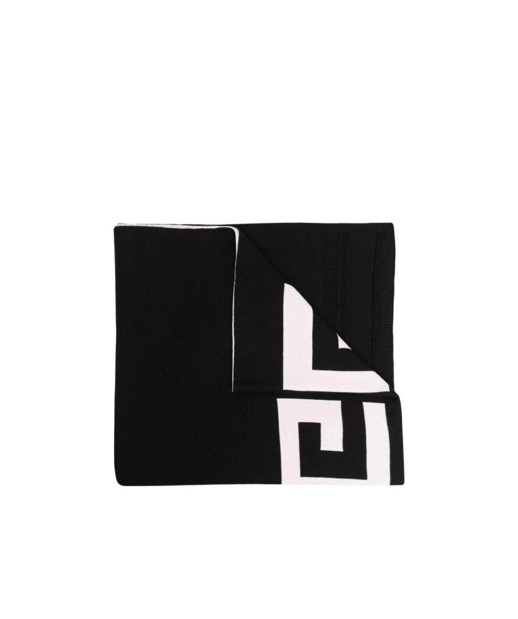 Givenchy Intarsia-knit Logo Wool Scarf In Black