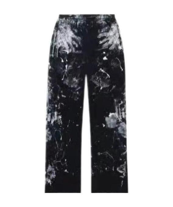 Balenciaga Painterly-print Track Pants In Black