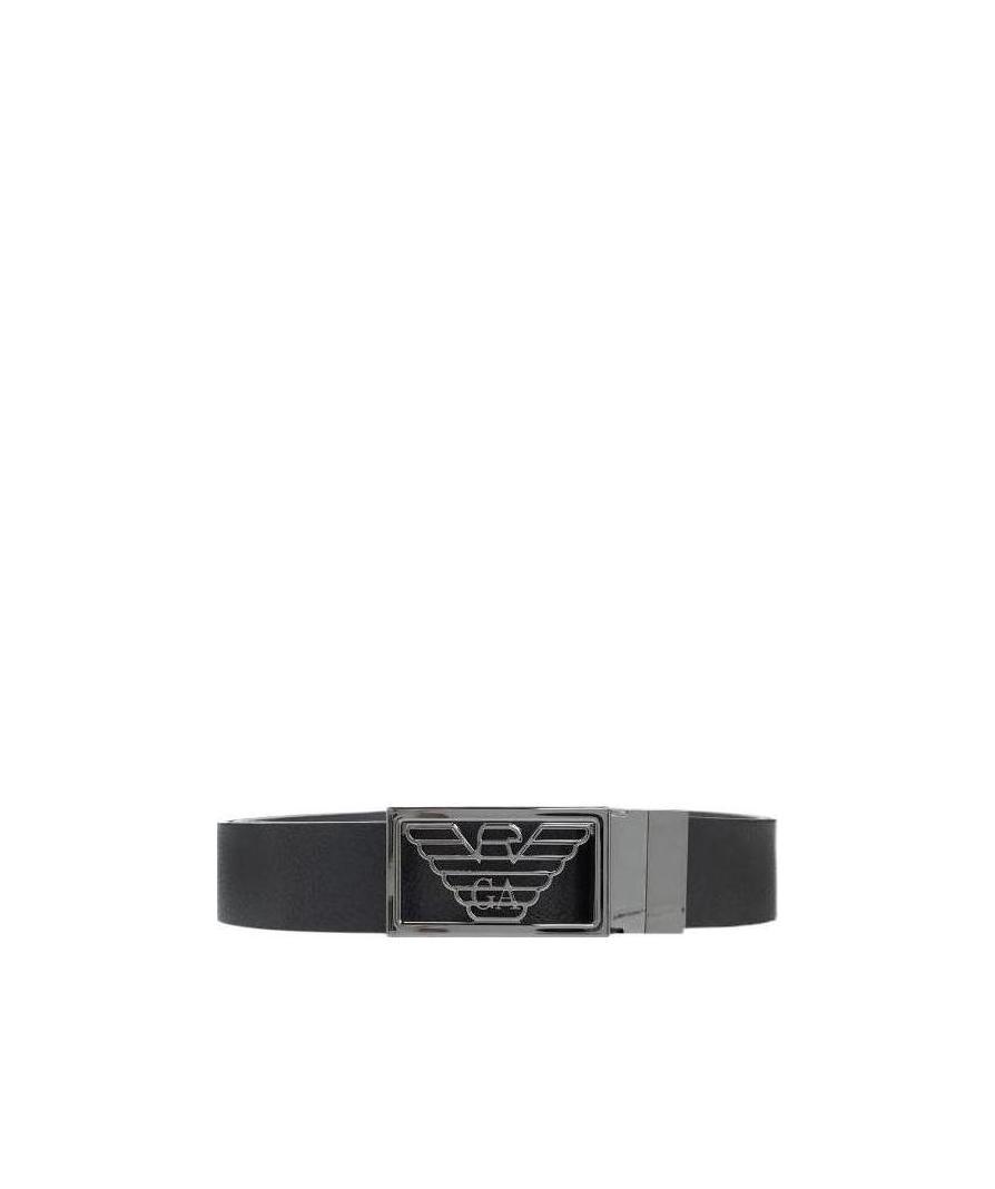 EMPORIO ARMANI EMPORIO ARMANI LOGO-BUCKLE DETAILED BELT