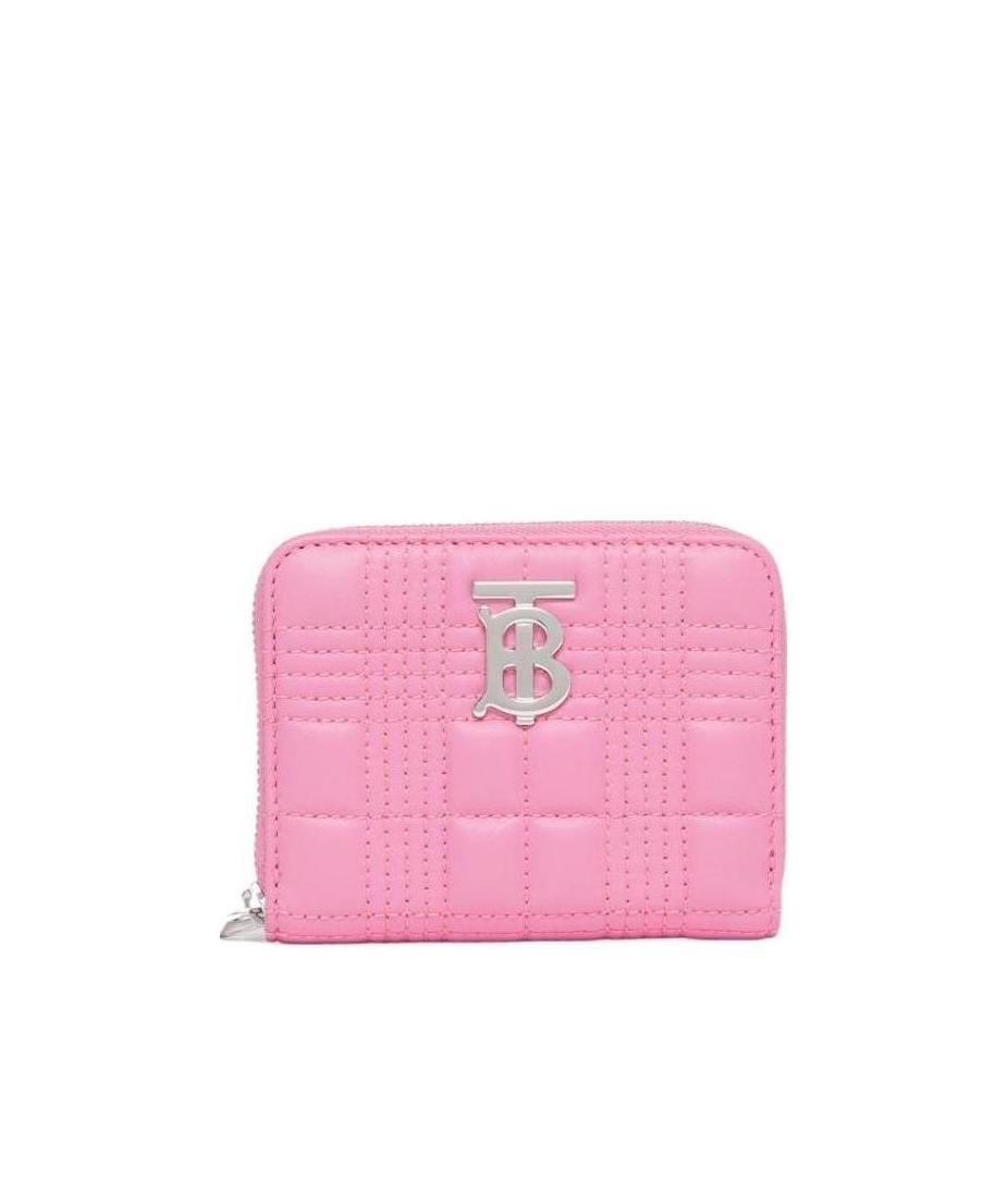 Burberry Lola Quilted Wallet In Pink