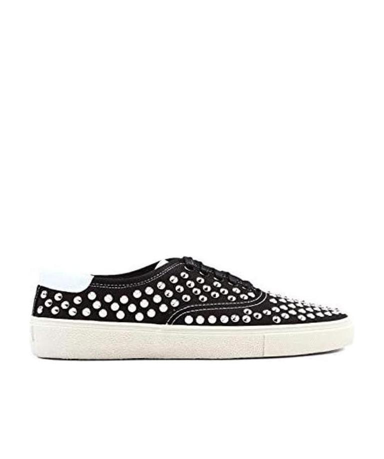 Saint Laurent Low Lace-up Sneakers In White