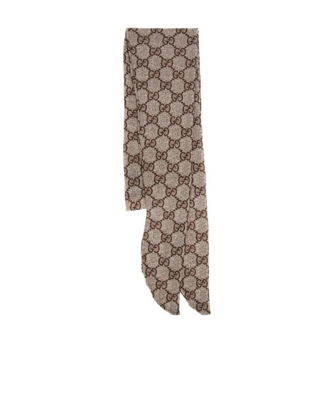 Gucci Gg Pattern Tights In Brown