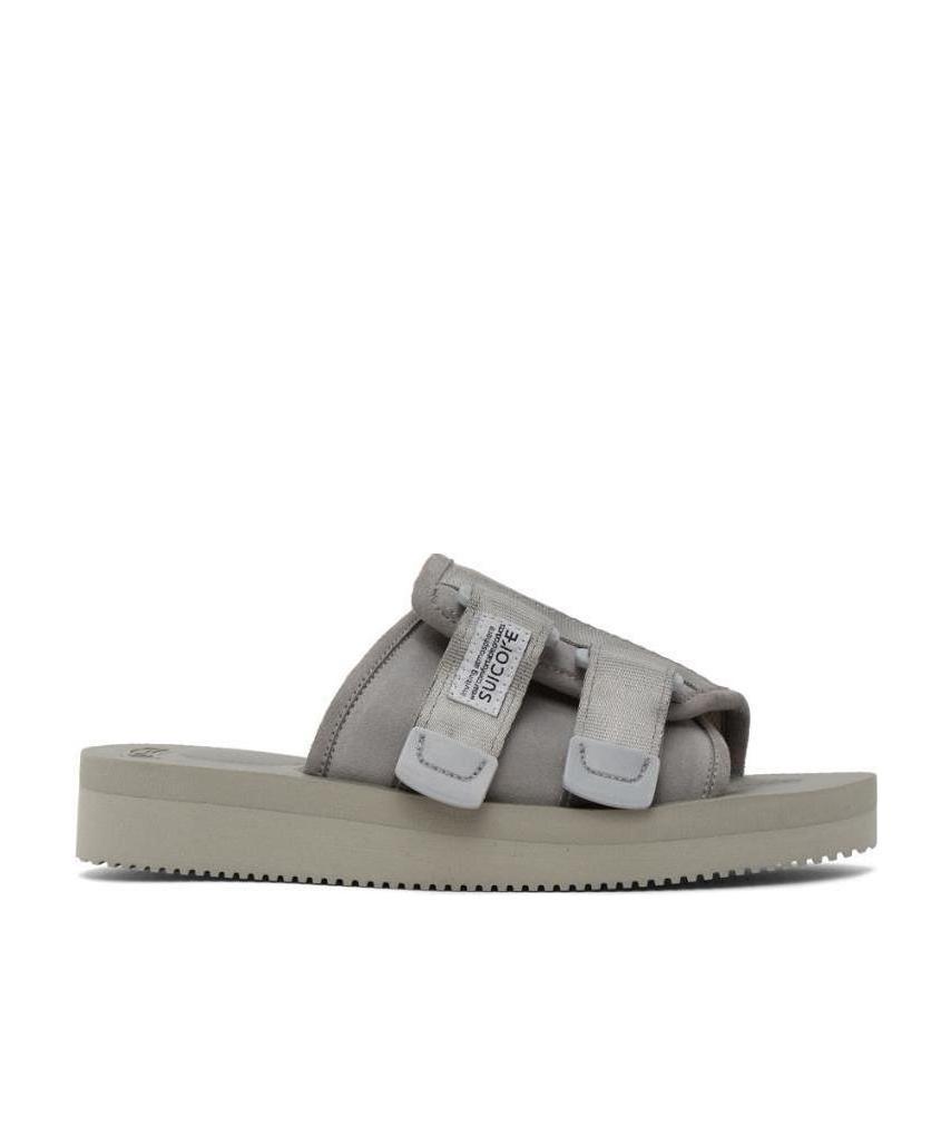 Suicoke Moto Open-toe Slides In Gray