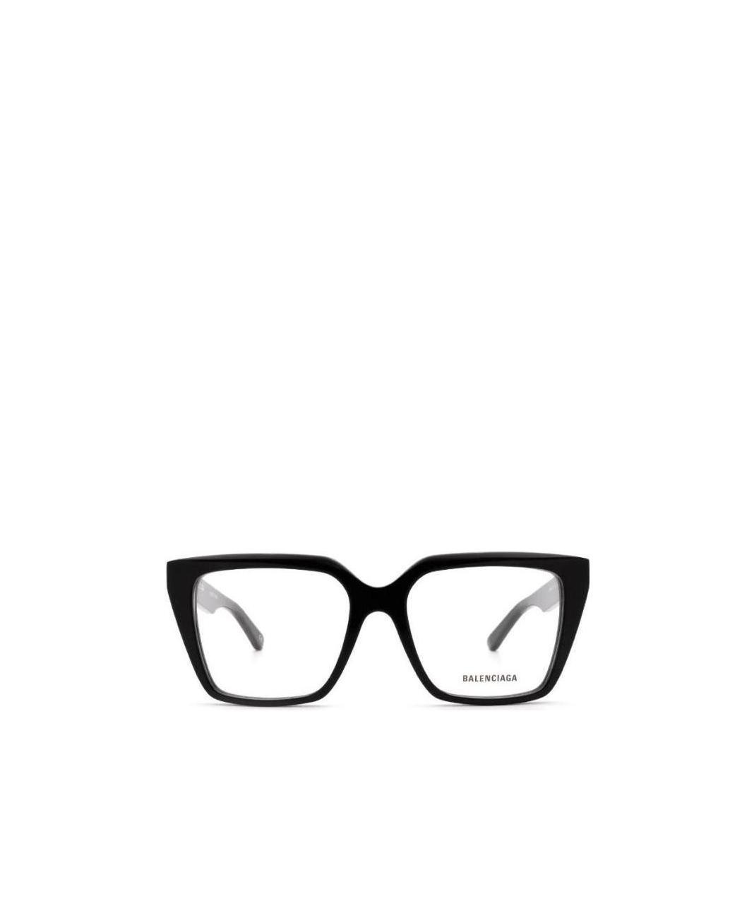Balenciaga Square-frame Logo-detail Glasses In Black