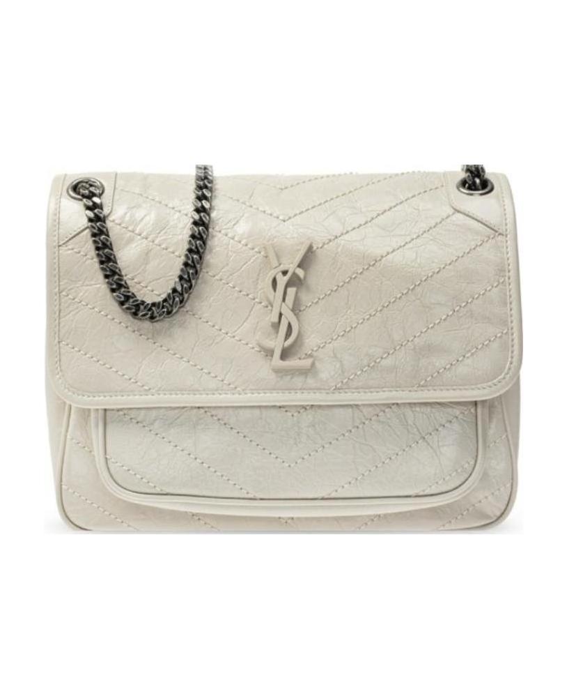 Saint Laurent Niki Shoulder Bag In White