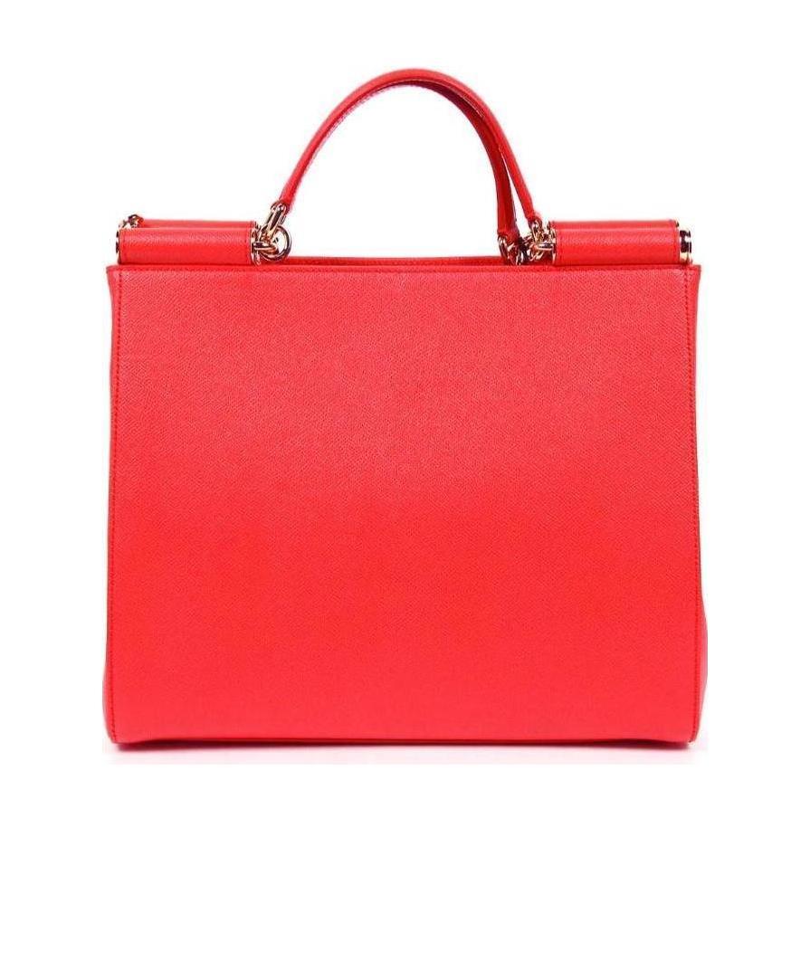 Dolce & Gabbana Logo Details Handbag In Red