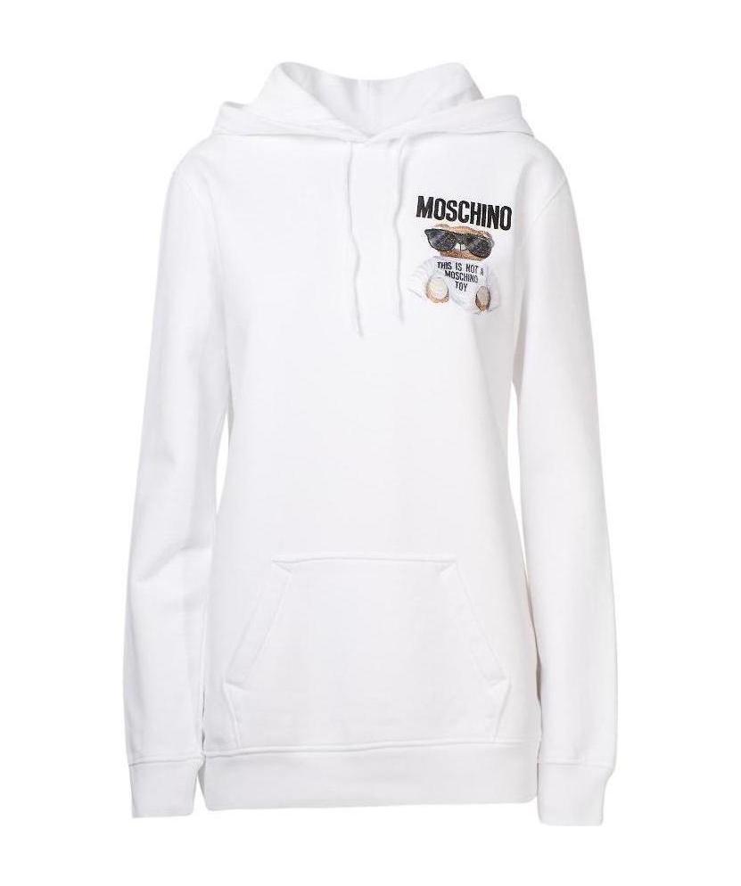 Moschino Teddy Bear Printed Sweater In White