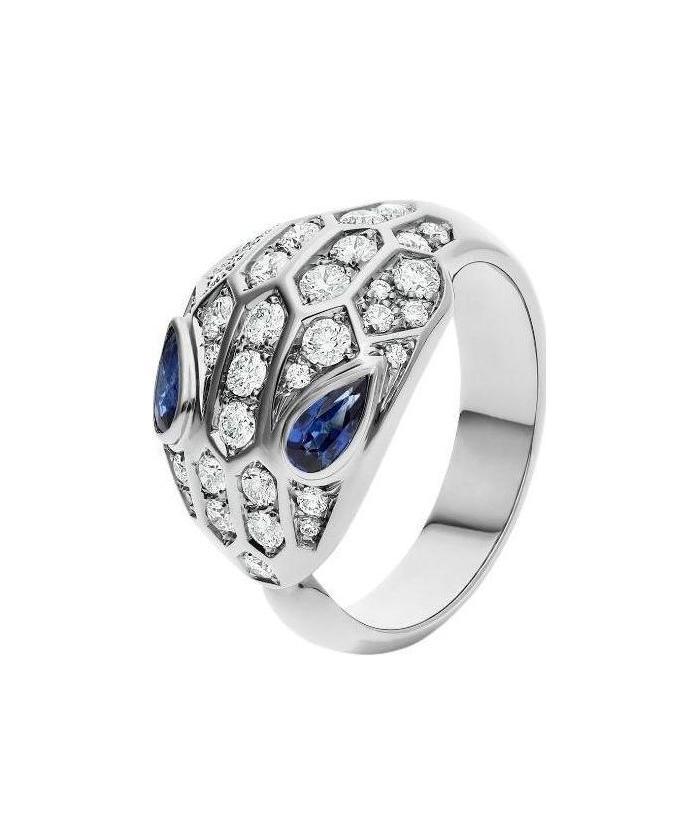 Bvlgari Snake Diamond Ring In White