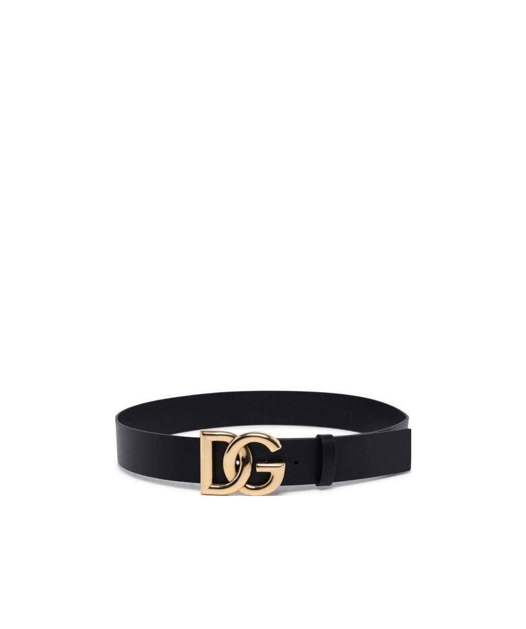 Dolce & Gabbana Black Belt With Buckle Closure And Interwoven Design In Leather Man In Black