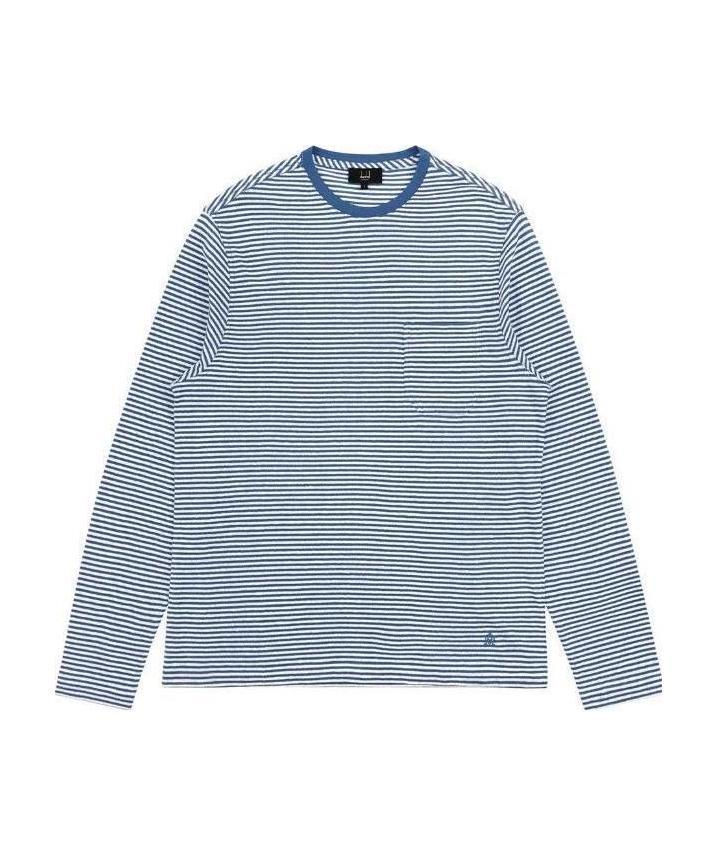 DUNHILL LOGO ROUND COLLAR LONG-SLEEVED T-SHIRT 