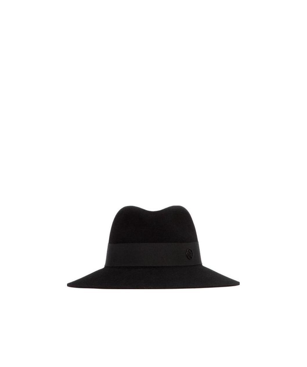 Maison Michel Henrietta Logo Hat In Black