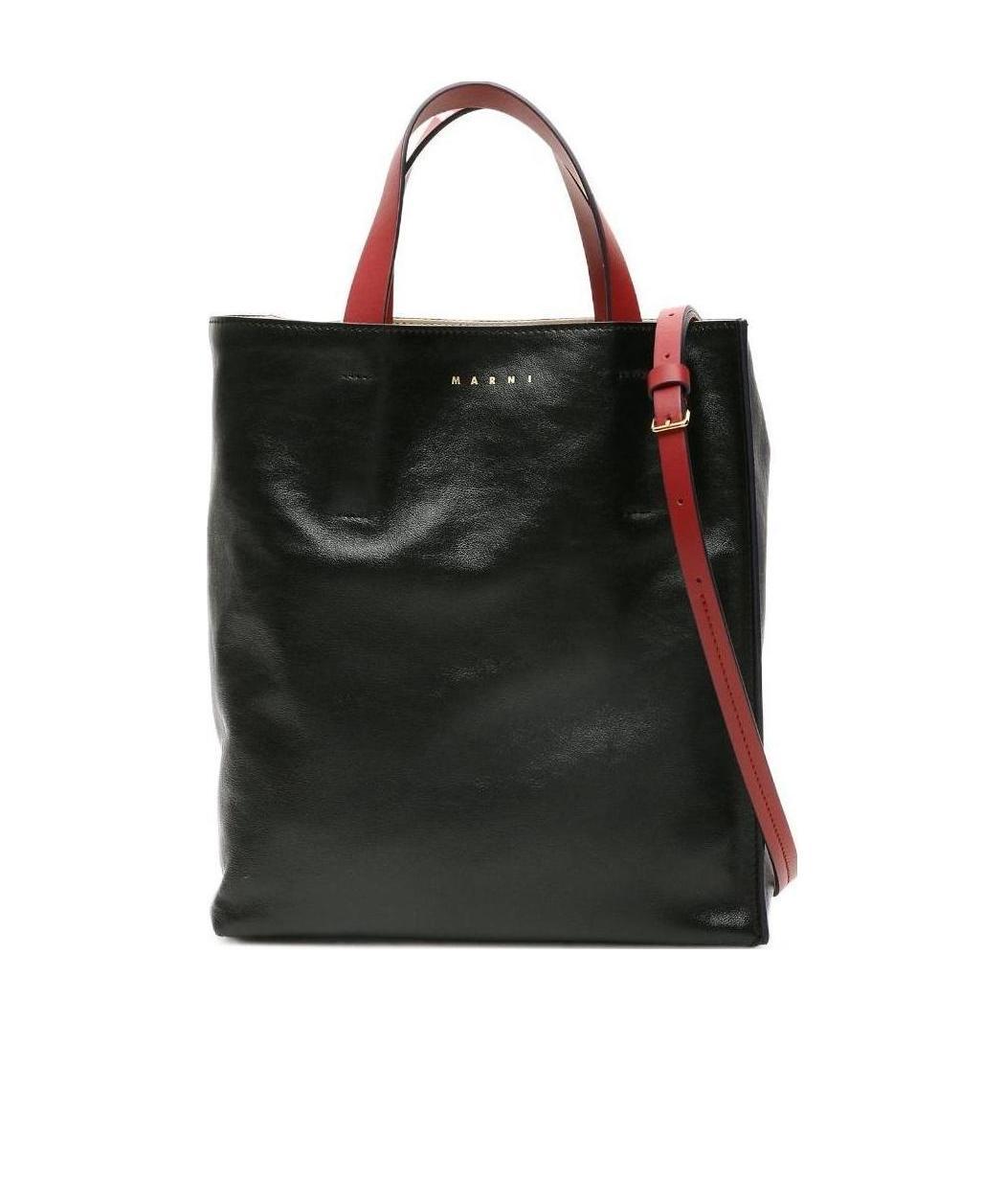 Shop Marni Museo Tote Bag In Black