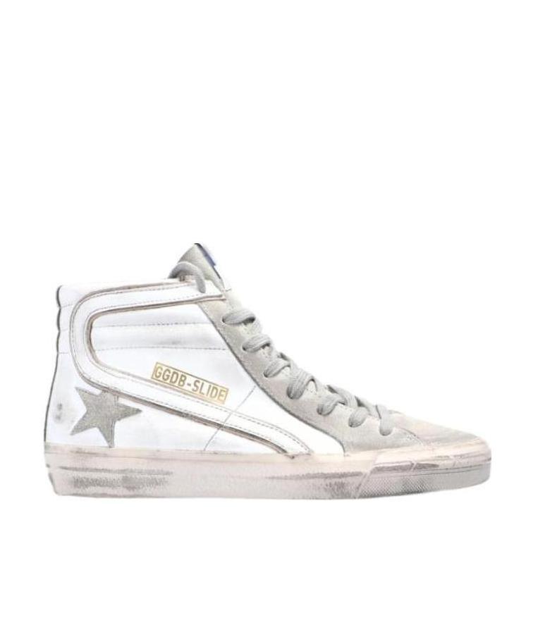 Golden Goose Slide High-top Sneakers In White