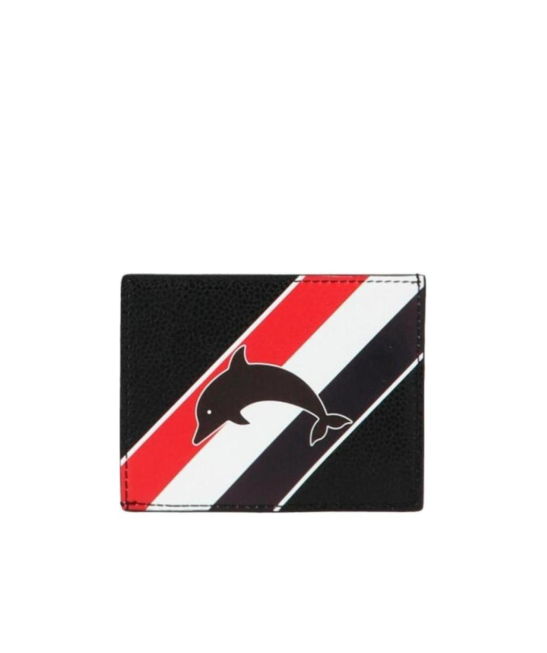 Thom Browne Classic Three-stripe Card Bag In Black
