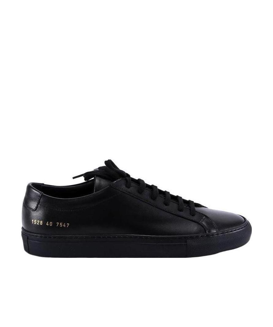 Common Projects Round Head Lacing Casual Sneakers In Black
