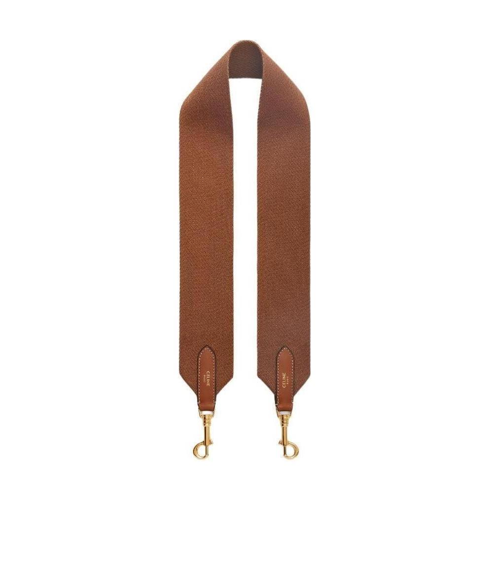 Celine Logo Strap In Brown