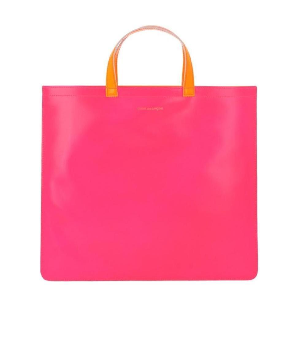 COMME DES GARÇONS COLOUR-BLOCK SQUARE TOTE BAG