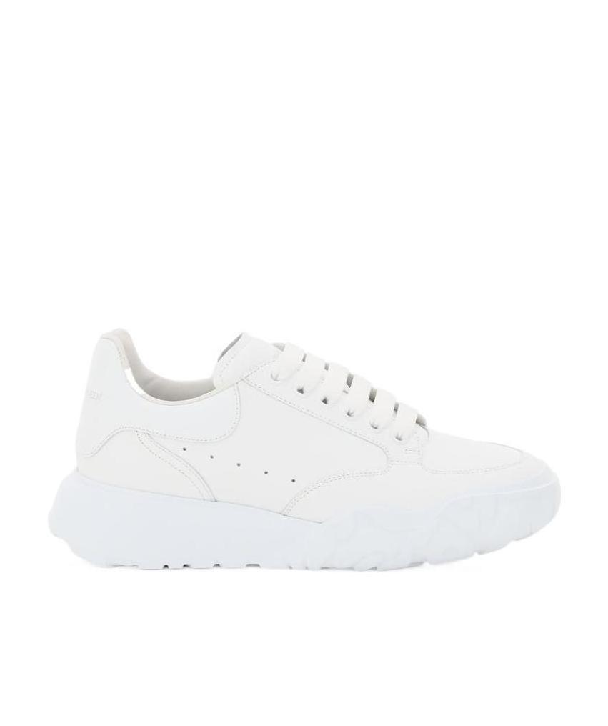 Alexander Mcqueen Lace-up Court Sneakers In White