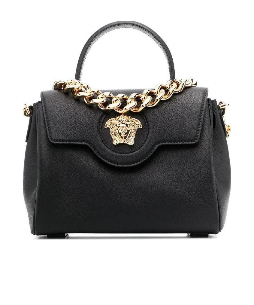 Versace Medusa Head Tote In Black