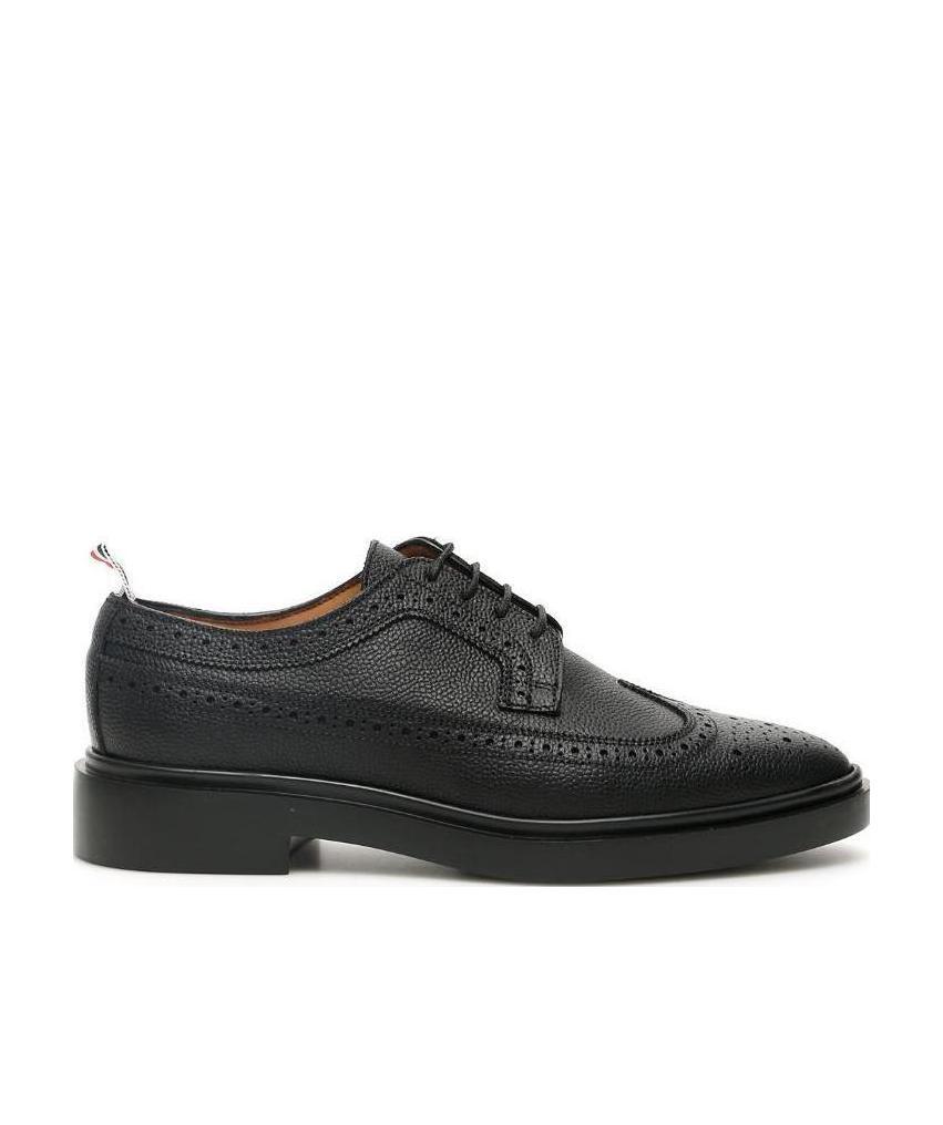 Thom Browne Longwing Leather Brogues In Black