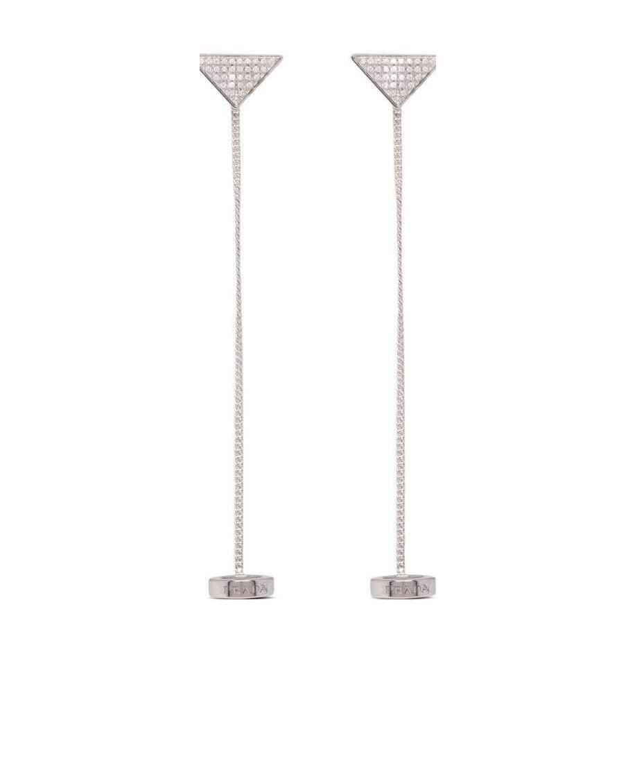 PRADA CRYSTAL LOGO JEWELS AIRPODS'S PENDANT EARRINGS