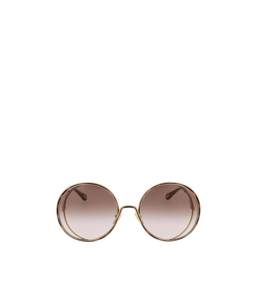 Chloé Oversized Round-frame Sunglasses In Nude