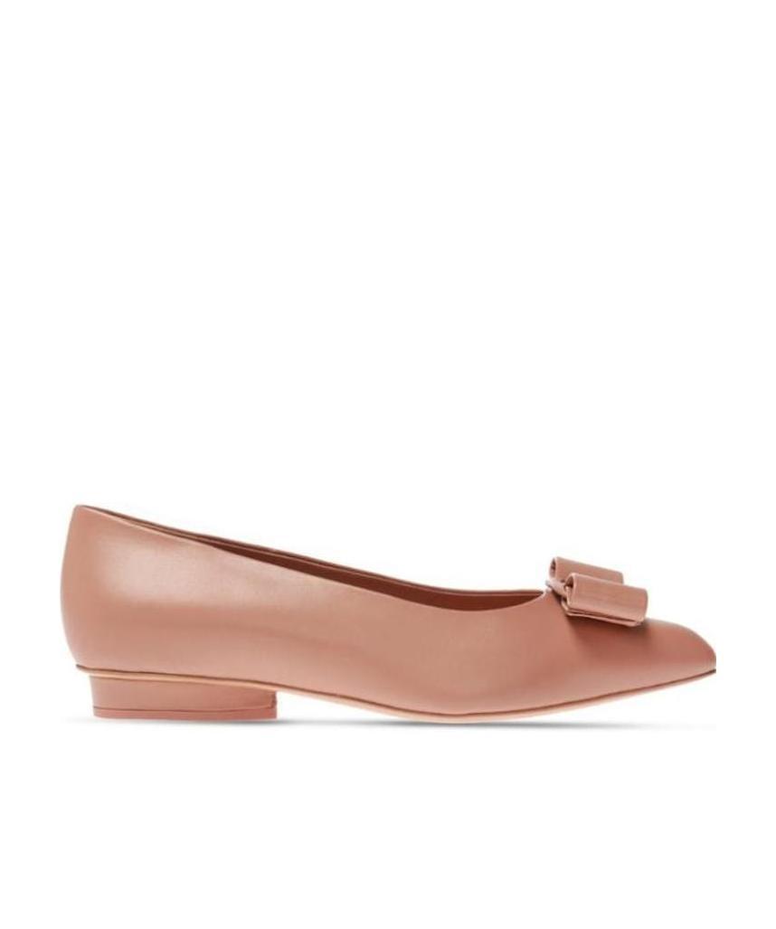 Ferragamo Ballet Flats In Brown