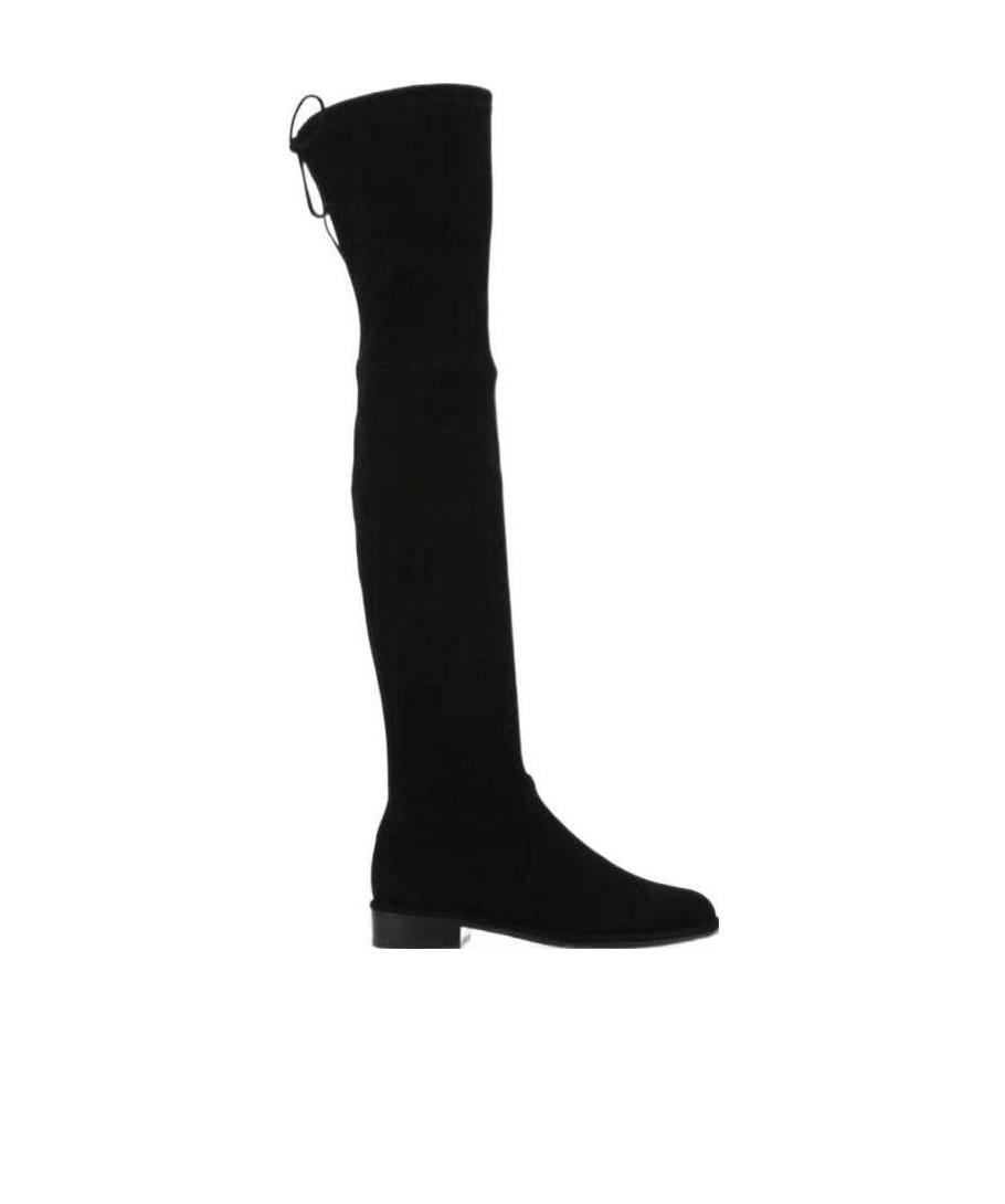 Stuart Weitzman Suede Knee-length Boots In Black