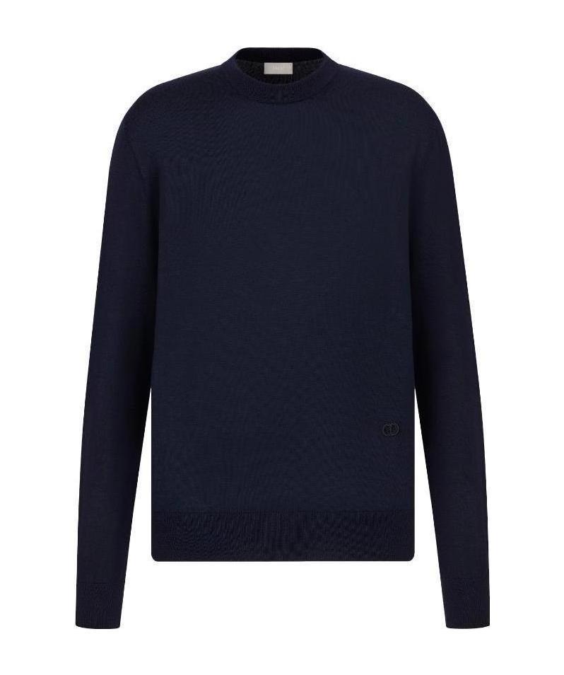 Dior Embroidered Pullover With Logo In Black