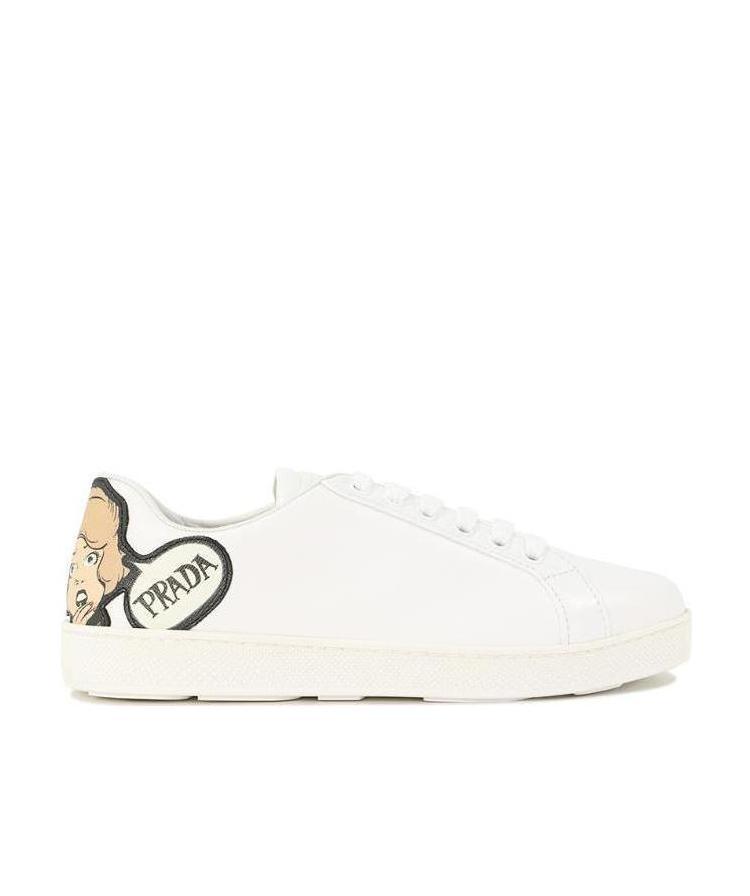 PRADA LOGO-LACING CASUAL SNEAKERS