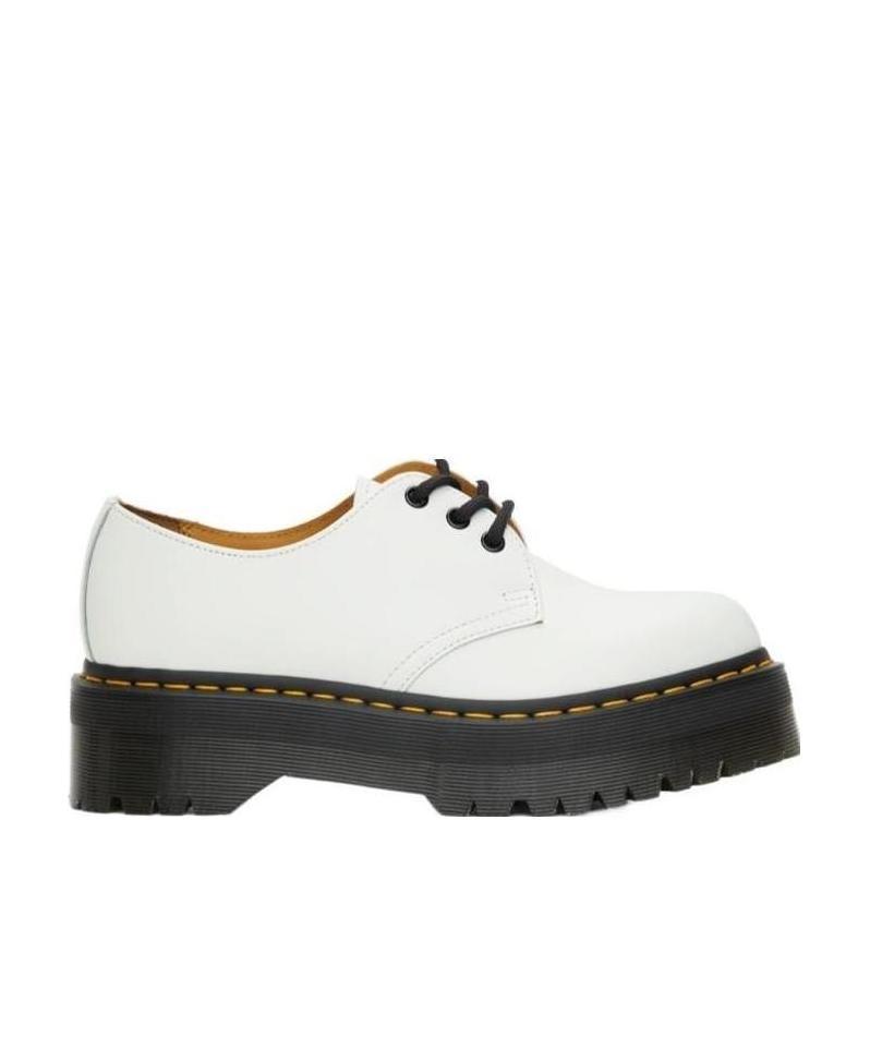 Dr. Martens White 1461 Smooth Platform Derbys In White