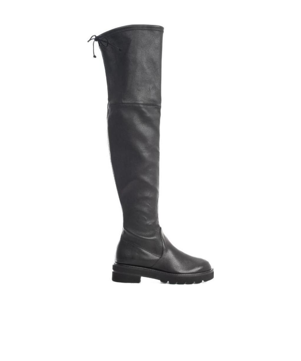 Stuart Weitzman Str Nappa Lowland Lift High Boots Shoes In Black