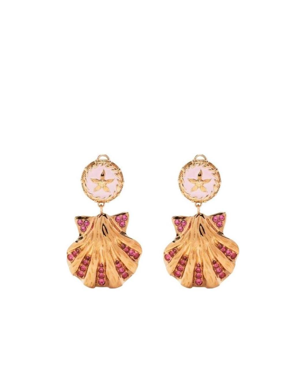 Versace Crystal-embellished Shell Earrings