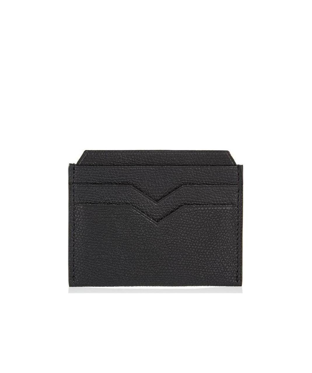 Valextra Leather Card Holder In Black