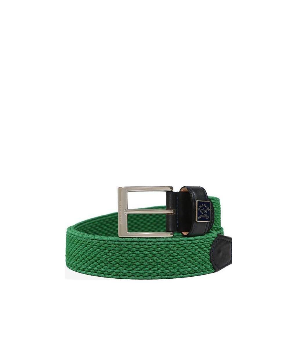 Paul & Shark Logo Belt In Green